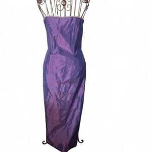 Jessica McClintock Gunne Sax Millennium 2000 Purple Strapless Gown Dress Sz 3